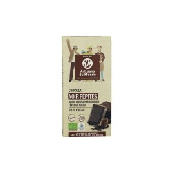 Tablette de chocolat noir équitable 70%